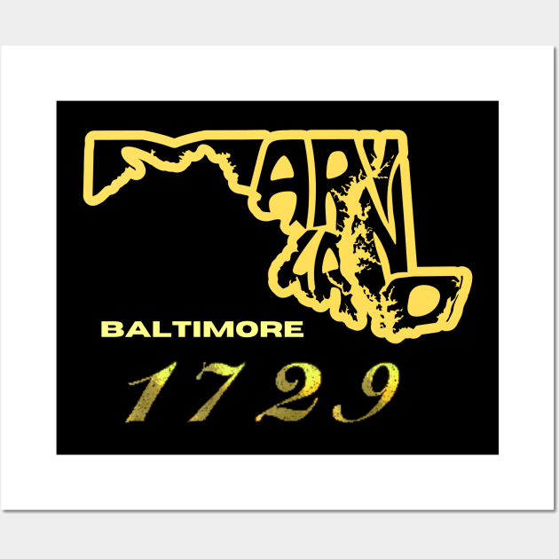 BALTIMORE, MD EST 1729 DESIGN Wall Art by The C.O.B. Store